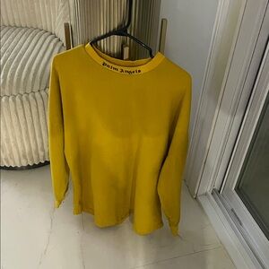 Palm Angels Vibrant Yellow Crew Neck Sweater
